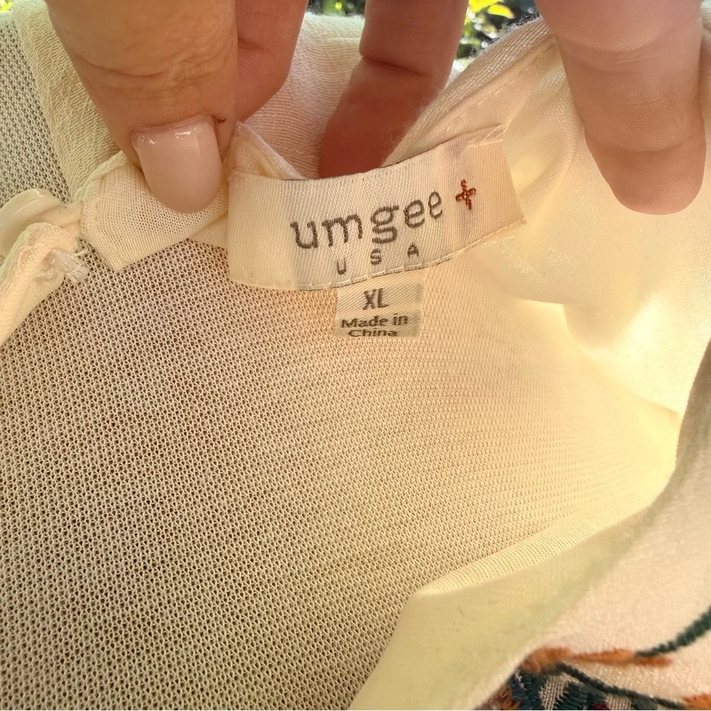 Umgee Cream Embroidered Boho Tunic - Picture 11 of 11